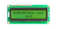 162j-bc-bw Displaytech 162J BC BW 162J Alphanumeric LCD Display, Yellow-Green on, 2 Rows by 16 Characters, Transflective