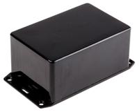 1591tflbk Hammond 1591 Series Black Flame Retardant ABS Enclosure, IP54, Flanged, Black Lid, 120 x 80 x 55mm