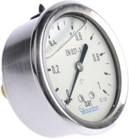 mit3-f22b15 Bourdon Analogue Pressure Gauge 1bar Back Entry 63mm Outside Diameter