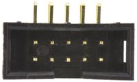 t821110a1r100ceu Amphenol Communications Solutions T821 Series Right Angle Through Hole PCB Header, 10 Contact(s), 2.54 mm Pitch, 2 Row,