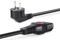 il13-eu1-h05-3100-200 Schaffner IEC C13 Socket to CEE 7/7 Plug Power Cord, 2m