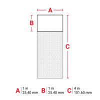 m6-23-427-bl Brady B-427 Blue, Transparent Label, 25.40mm Width, 25.40mm Height, 100 Qty