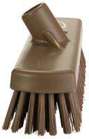 706066 Vikan Hard Bristle Brown Scrubbing Brush, 46mm bristle length, PET bristle material
