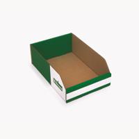 a3020 Kbins Cardboard Recycle Bin, 300mm x 200mm x 100mm, Green, White