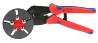973301 Knipex MultiCrimp® Hand Ratcheting Crimp Tool for With 3 interchangeable dies set, 0.25 → 6mm² Wire