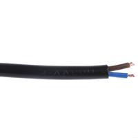 491-841 RS PRO 2182Y 0.5 mm² 2 Core Power Cable, H03VV-F, Black PVC, 100m