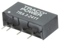 tra-3-2411 TRACOPOWER TRA 3 DC-DC Converter, 5V dc/ 600mA Output, 21.6 → 26.4 V dc Input, 3W, Through Hole, +85°C Max Temp