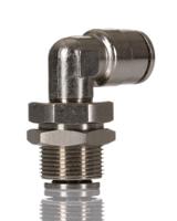 100490800 Norgren PNEUFIT 10 Series Straight Threaded Adaptor, Push In 8 mm to Push In 8 mm, Threaded-to-Tube Connection Style,