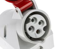 105 MENNEKES IP44 Red Wall Mount 4P 25 ° Industrial Power Socket, Rated At 16A, 400 V