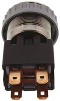 124168331121000 Schurter Illuminated Push Button Switch, Latching, Panel Mount, 22mm Cutout, DPDT, Red LED, 125/250V ac, IP64 (Front);