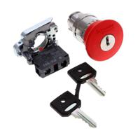 xb4bs9442 Schneider Electric Harmony, Red, Key Reset 40mm Mushroom Head Emergency Button