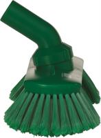 70672 Vikan Soft Bristle Green Scrubbing Brush, 44mm bristle length, Polyester, Polypropylene, Stainless Steel bristle