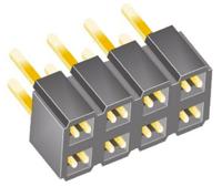 slw-104-01-g-d Samtec SLW Series Straight Through Hole Mount PCB Socket, 8-Contact, 2-Row, 2.54mm Pitch, Solder Termination