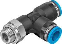 qstl-g12-12 Festo Tee Threaded Adaptor, Push In 12 mm to Push In 12 mm, Threaded-to-Tube Connection Style, 186177