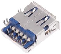 692121130100 Wurth Elektronik Right Angle, Through Hole, Socket Type A 3.0 USB Connector