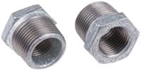 770241223 Georg Fischer Galvanised Malleable Iron Fitting, Straight Reducer Bush, Male BSPT 3/4in to Female BSPP 1/2in