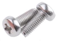 797-6193 RS PRO Pozi M3 Pan A2 304 Stainless Steel Machine Screws DIN 7985 x 8.0mm