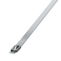 3240766 Phoenix Contact Cable Ties, Steel Strip, 360mm x 4.8 mm, Silver Stainless Steel, Pk-100