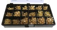 100-282 RS PRO Brass 2061 Piece Slot Drive Screw/Bolt, Nut & Washer Kit