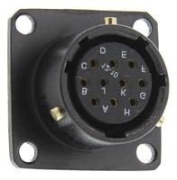 62lc-12e12-10sn771 Amphenol Limited, 62LC, Copper 10 Way Panel Mount MIL Spec Circular Connector, Socket Contacts,Shell Size 12, Bayonet