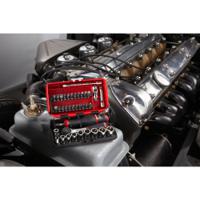 r2nanopb Facom 38-Piece Metric 1/4 in Standard Socket/Bit Set with Ratchet, 6 point