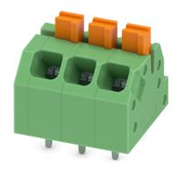 1862055 Phoenix Contact SPTAF 1/ 3-3.5-EL Series PCB Terminal Block, 3-Contact, 3.5mm Pitch, Through Hole Mount, 2-Row