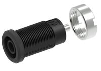 3270-i-n Electro PJP Black Female Banana Socket, 4 mm Connector, Tab Termination, 25A, 1kV