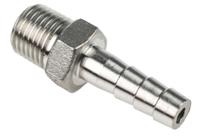 499-3732 RS PRO Stainless Steel Pipe Fitting, Straight Hexagon Hose Nipple, Male R 1/4in x Male