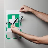 4945131 Durable MagneticDURAFRAME® MAGNETIC SECURITY Green/White A4 Metal Information Frame, 4.5mm Height, 236mm Width