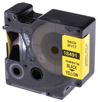 18491 Dymo Black on Yellow Label Printer Tape, 3.5 m Length, 19 mm Width