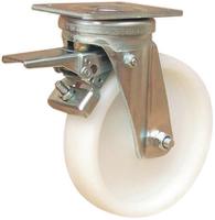 14010851 Guitel Hervieu Braked Swivel Castor Wheel, 1000kg Capacity, 200mm Wheel