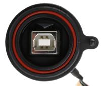 px0843b Bulgin USB 2.0, Female 5 Pin Socket to Female USB B, 150mm