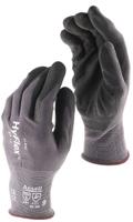 11840080 Ansell HyFlex 11-840 Grey Nylon, Spandex Nylon, Spandex Work Gloves, Size 8, Nitrile Coating