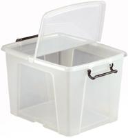 825-2329 RS PRO 40L Transparent Polymer Large Storage Box, 320mm x 395mm x 500mm