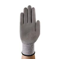 48711100 Ansell 48-711 Grey Aramid Knit Work Gloves, Size 10, Polyurethane Coating