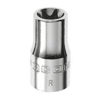 rtx10 Facom 1/4 in Drive E10 Standard Socket, Torx, 22 mm Overall Length
