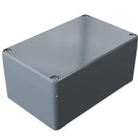 01081306 Rose Aluminium Standard Series Grey Die Cast Aluminium Enclosure, IP66, IK09, Grey Lid, 125 x 80 x 57mm