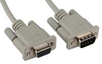 11016218-50 Roline Male 9 Pin D-sub to Female 9 Pin D-sub Serial Cable, 1.8m