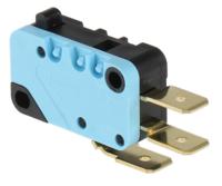 83161338 Crouzet Plunger Micro Switch, Tab Terminal, 16 A @ 250 V ac, SPDT, IP40