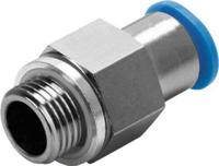 qsk-g12-12 Festo Straight Threaded Adaptor, G 1/2 Male to Push In 12 mm, Threaded-to-Tube Connection Style, 186303