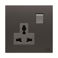 2cla623919n1501 ABB Black 1 Gang Plug Socket, 1 Pole, 13A, BS, Indoor Use