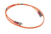 535-7272 RS PRO ST to ST Duplex Multi Mode OM2 Fibre Optic Cable, 50/125μm, Orange, 1m