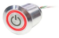 823-2738 RS PRO Capacitive Switch Latching NC,Illuminated, Green, Red, IP68 Brass