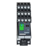 rxm4ab2bdpvs Schneider Electric Harmony Relay RXM Series Interface Relay, DIN Rail Mount, 24V dc Coil, 4PDT, 4-Pole