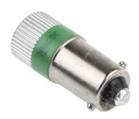 210-917 RS PRO Green LED Indicator Lamp, 24V dc, BA9s Base, 10mm Diameter, 170/160mcd