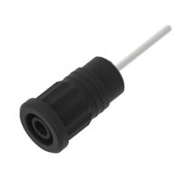 3289-n Electro PJP Black Female Banana Socket, 4 mm Connector, Press Fit Termination, 36A, 1kV, Nickel Plating