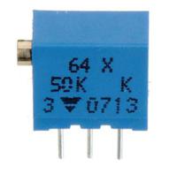 64yr10klf 10kΩ, Through Hole Trimmer Potentiometer 0.25 W @ 85 °C Top Adjust TT ElectronicsBI, 64