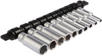 499-2543 RS PRO 10-Piece Metric 1/4 in Deep Socket Set , 6 point