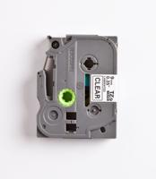 tze-s121 Brother Black on Clear Label Printer Tape, 8 m Length, 9 mm Width