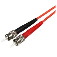 50fiblcst1 StarTech.com LC to ST Duplex Multi Mode OM2 Fibre Optic Cable, 50/125μm, Orange, 1m